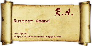 Ruttner Amand névjegykártya